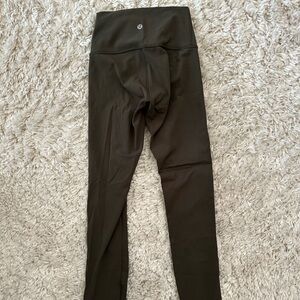 Army green Lululemon leggings size 2